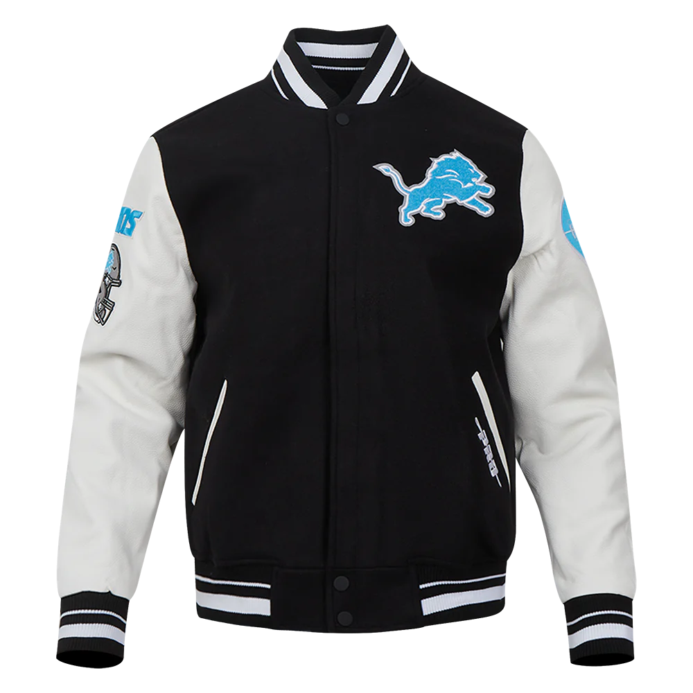 Pro Standard - NFL DETROIT LIONS OLD ENGLISH MEN'S RIB WOOL VARSITY JACKET