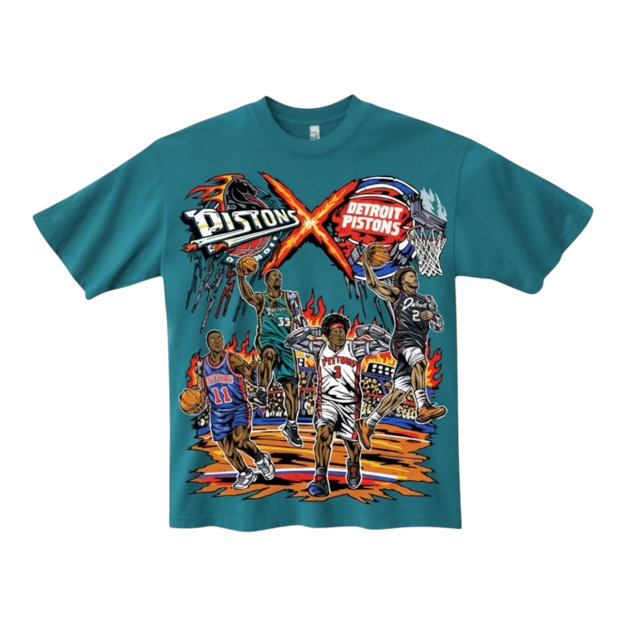 Detroit X Pistons Legends Teal Heavyweight Tee