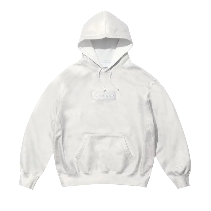 Supreme x MM6 Maison Margiela Foil Box Logo Hooded Sweatshirt 'White'