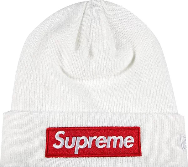 Supreme x New Era Box Logo Beanie 'White'