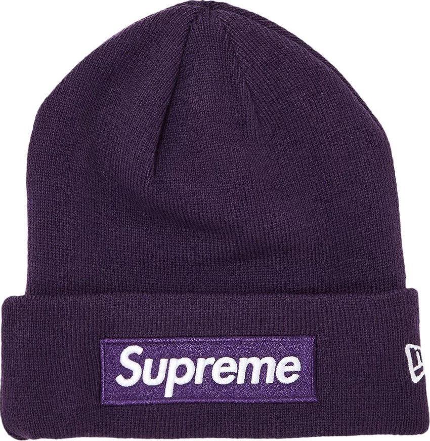 Supreme - New Era Box Logo Beanie 'Dark Purple'