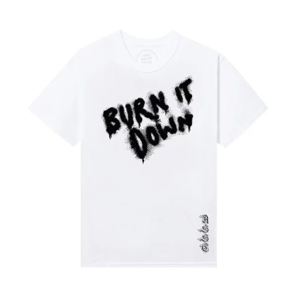 Anti Social Social Club - x 2 Tone Burn It Down Tee 'White'