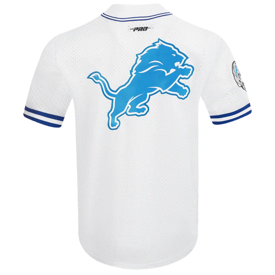 PRO STANDARD - NFL DETROIT LIONS CLASSIC MEN'S MESH BUTTON DOWN SHIRT