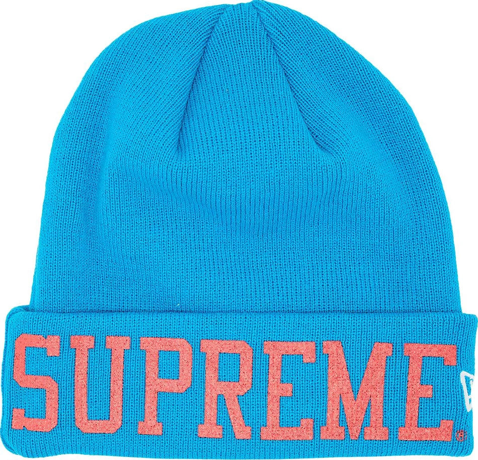 Supreme x New Era Varsity Beanie - Slate