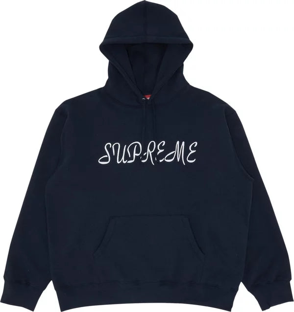 Supreme - Script Hooded Sweatshirt 'Navy'