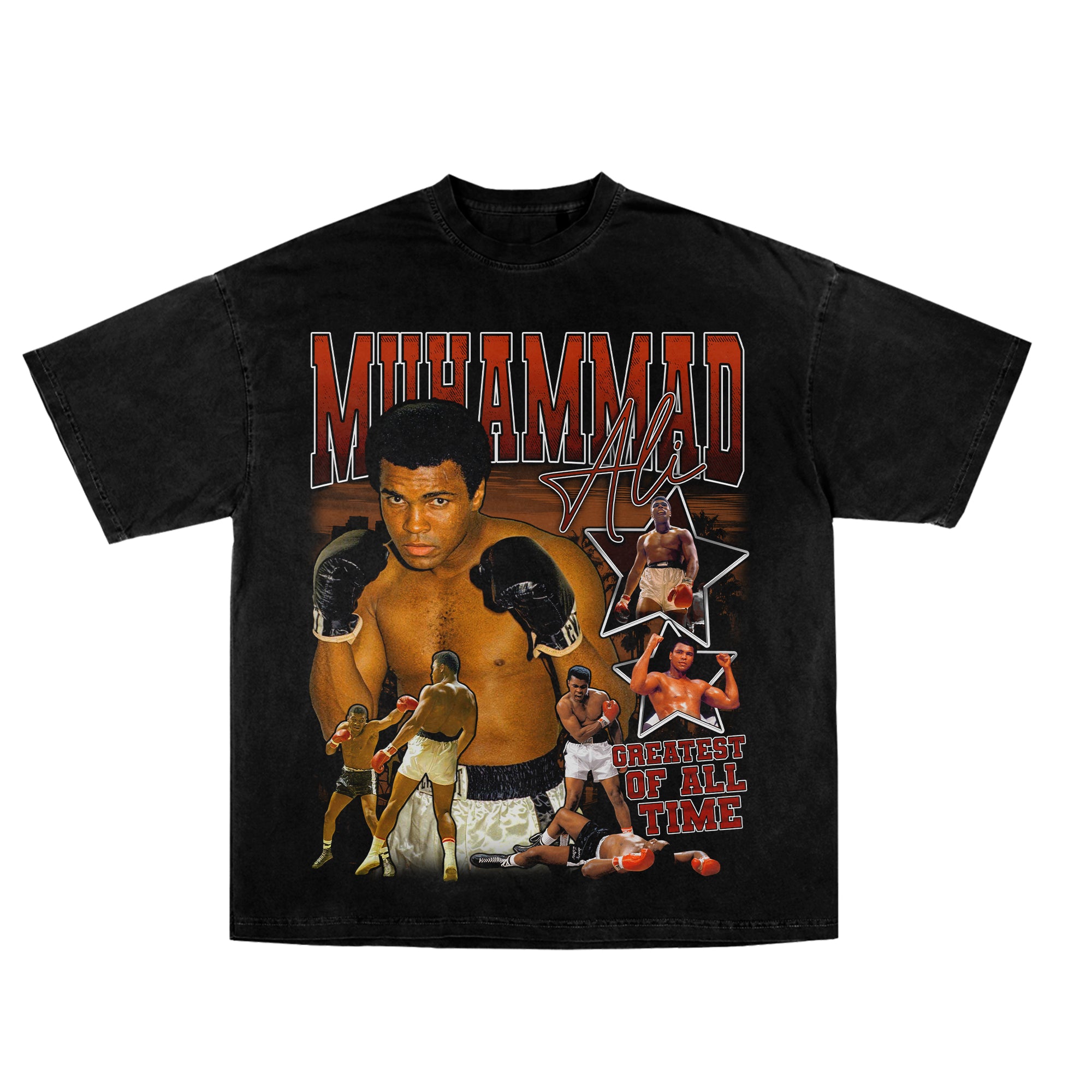 UNLICENSED X MUHAMMAD ALI BLACK T-SHIRT