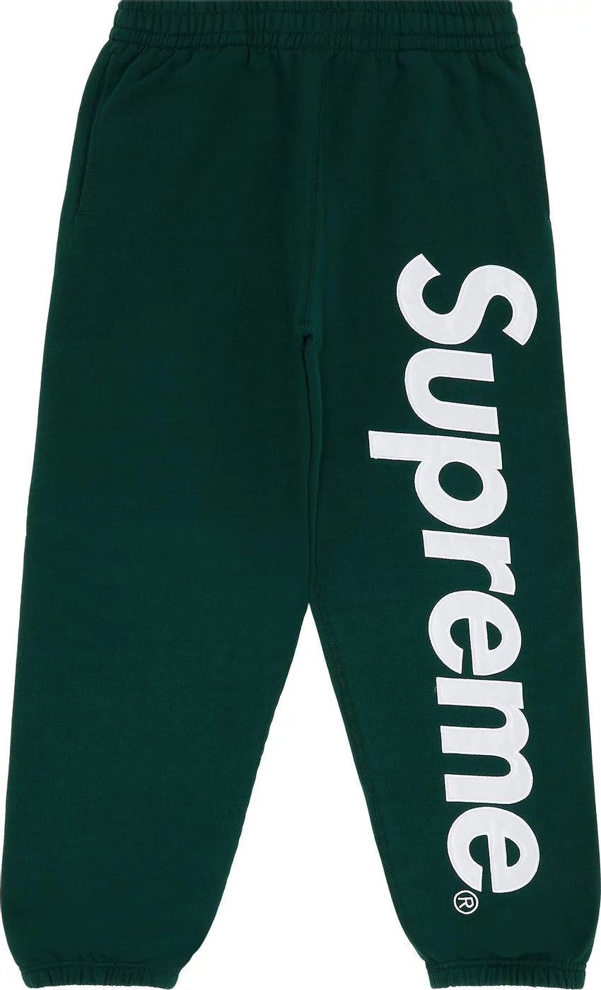 Supreme Satin Applique Sweatpant (FW24) Dark Green