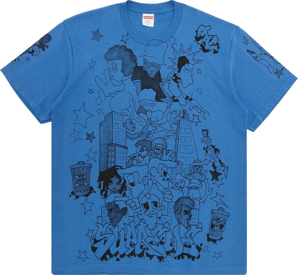 Supreme - Downtown Tee 'Faded Blue'