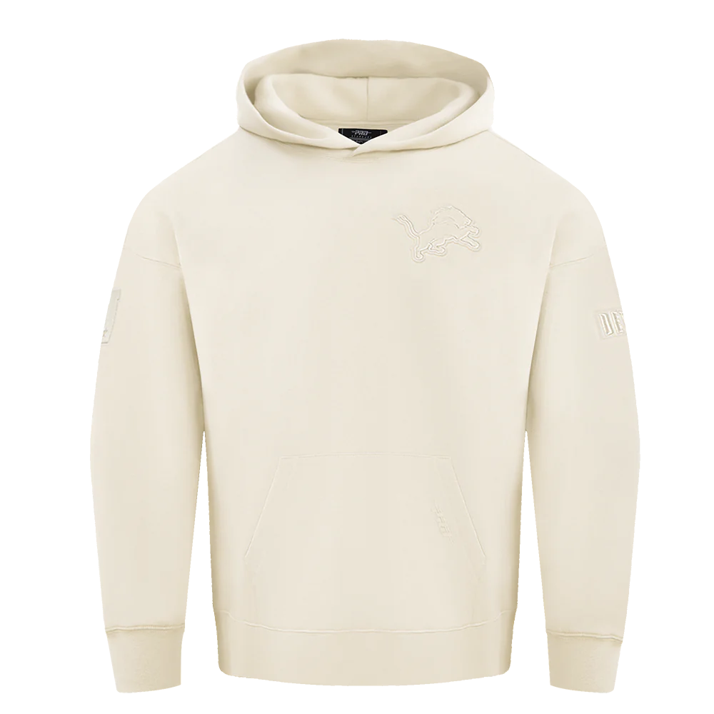 Pro Standard - NFL DETROIT LIONS NEUTRAL DROP SHOULDER FLC PO HOODIE - EGGSHELL