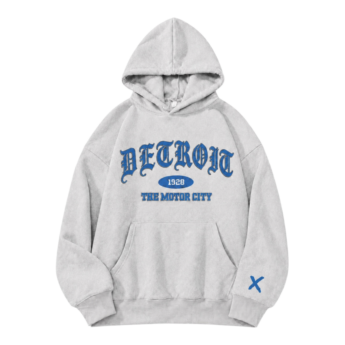 Detroit X Exclusive Lions 313 Grey Heavyweight Hoodie