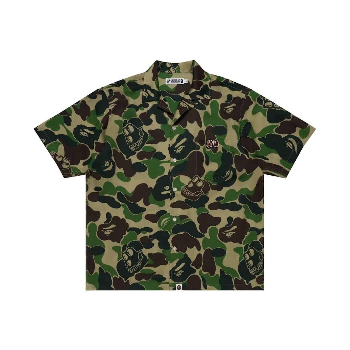 BAPE x Bored Ape Yacht Club Hawaiian Shirt Green