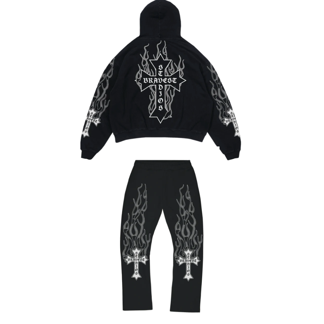 Bravest Flames Sweatsuit (Grey)