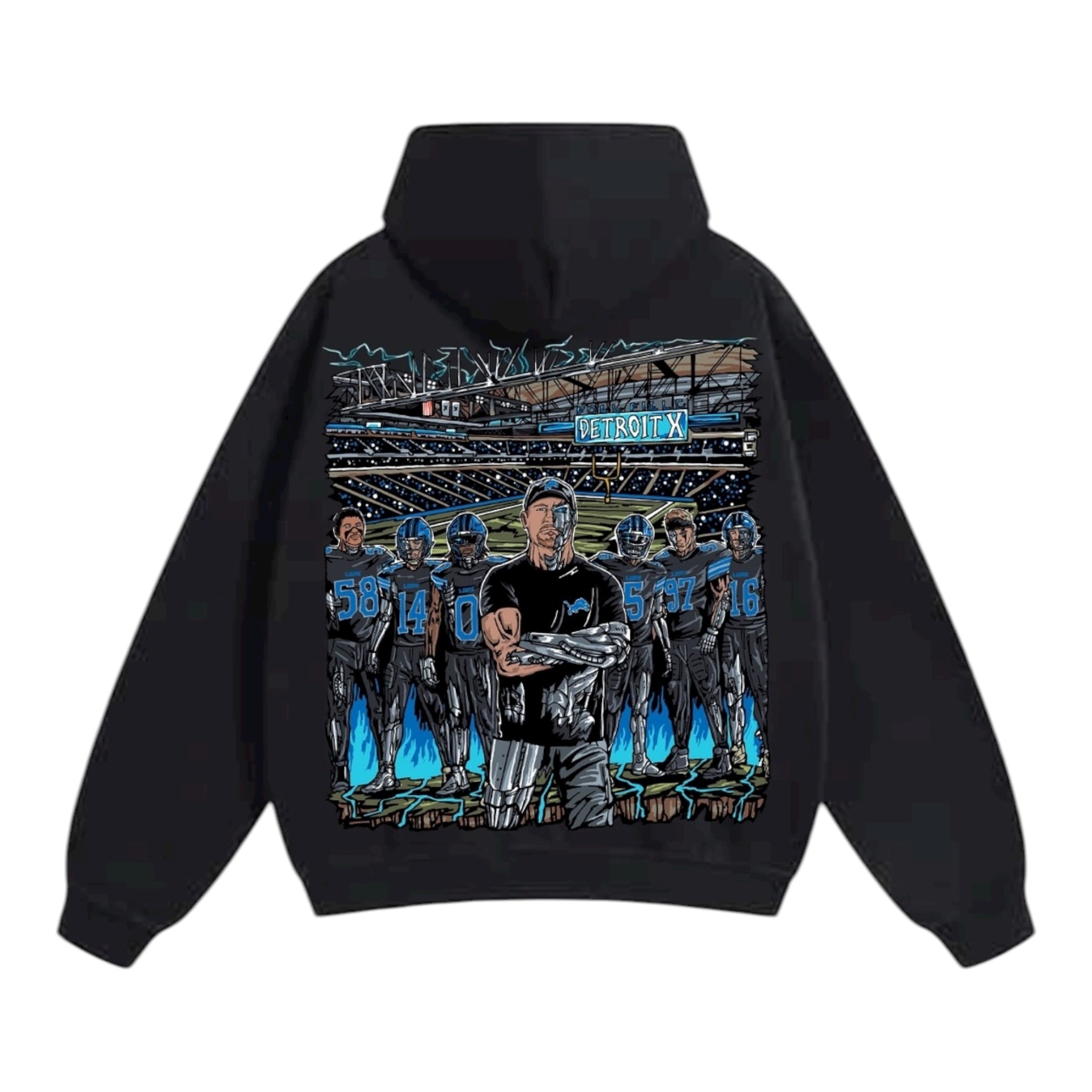 Detroit X Lions Black hoodie