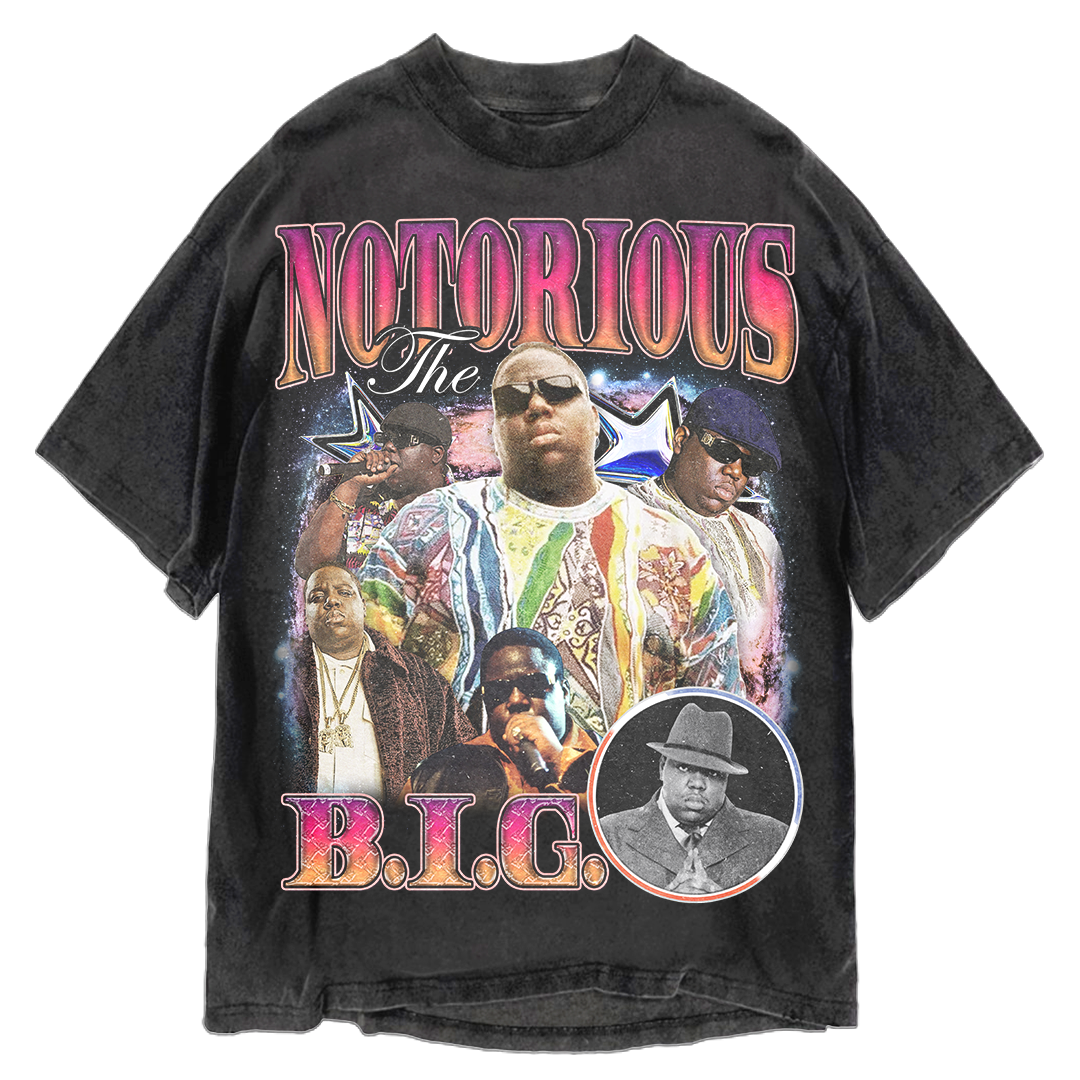 UNLICENSED X BIGGIE SMALLS BLACK T-SHIRT