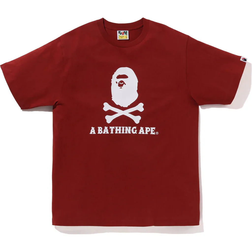 Bape Ape Crossbone Old English Tee (Red)