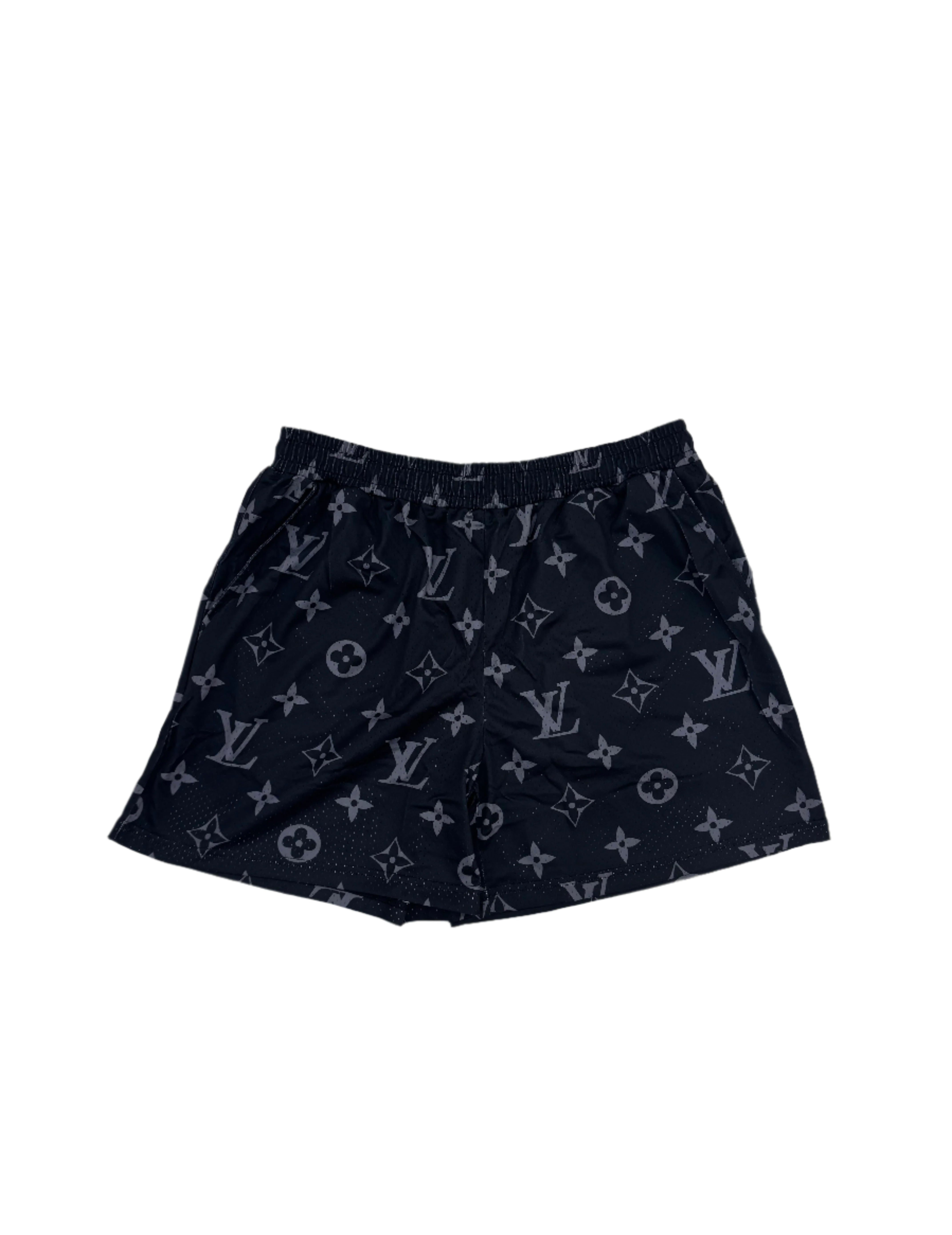 OB LV Grey & Black Print Shorts