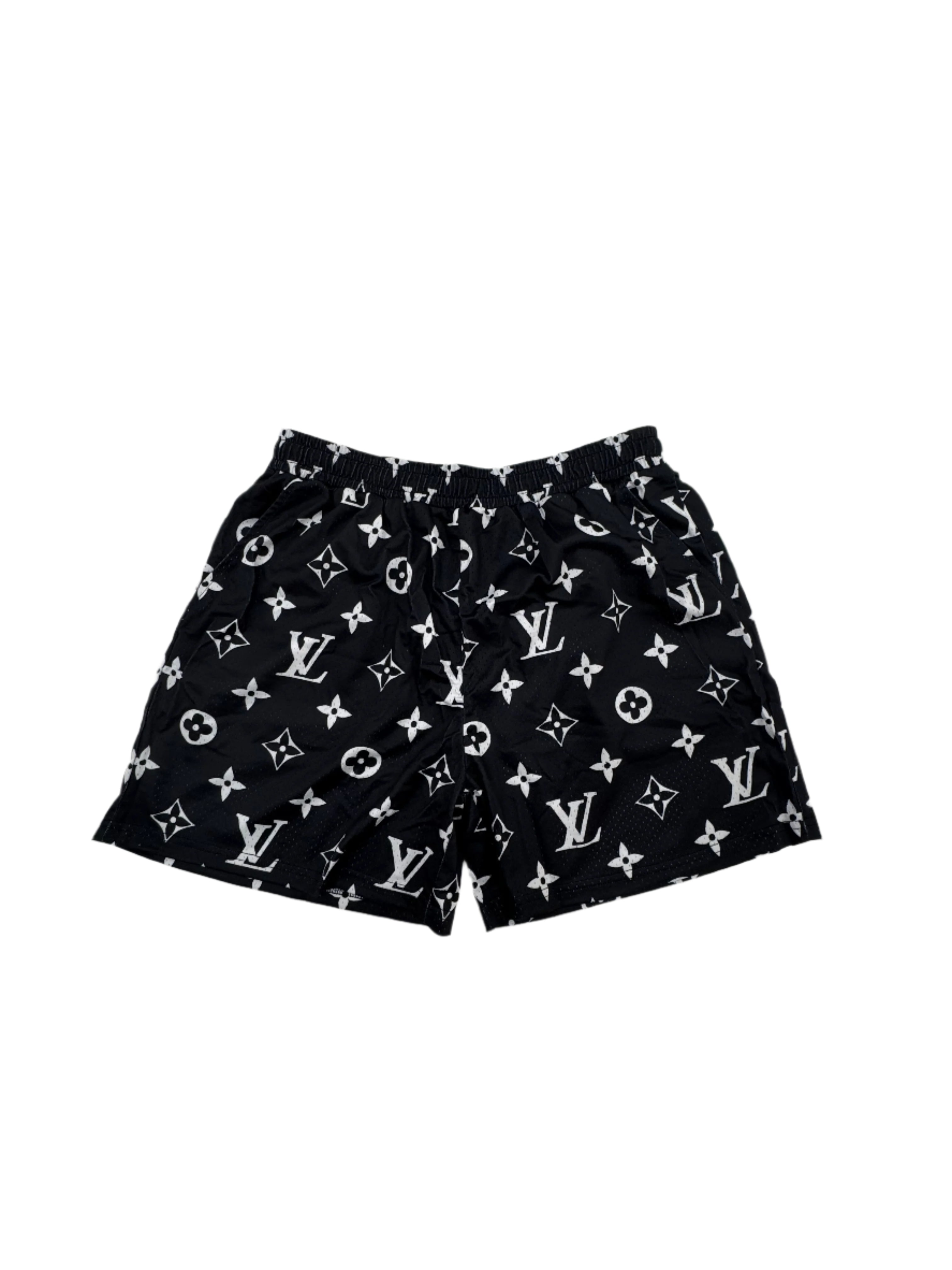 OB LV Black & White Print Shorts