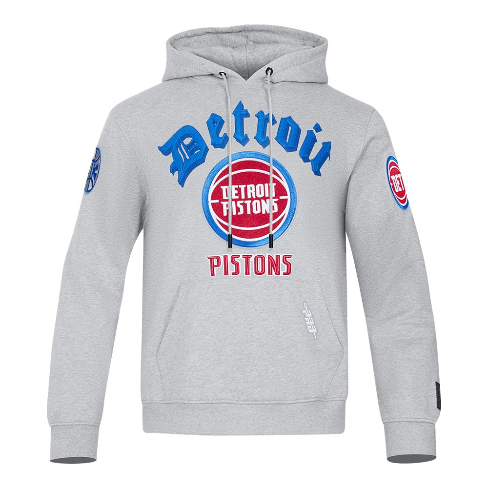 PRO STANDARD - DETROIT PISTONS MEN'S PULL OVER HOODIE OLD ENGLISH (BDP5515563)