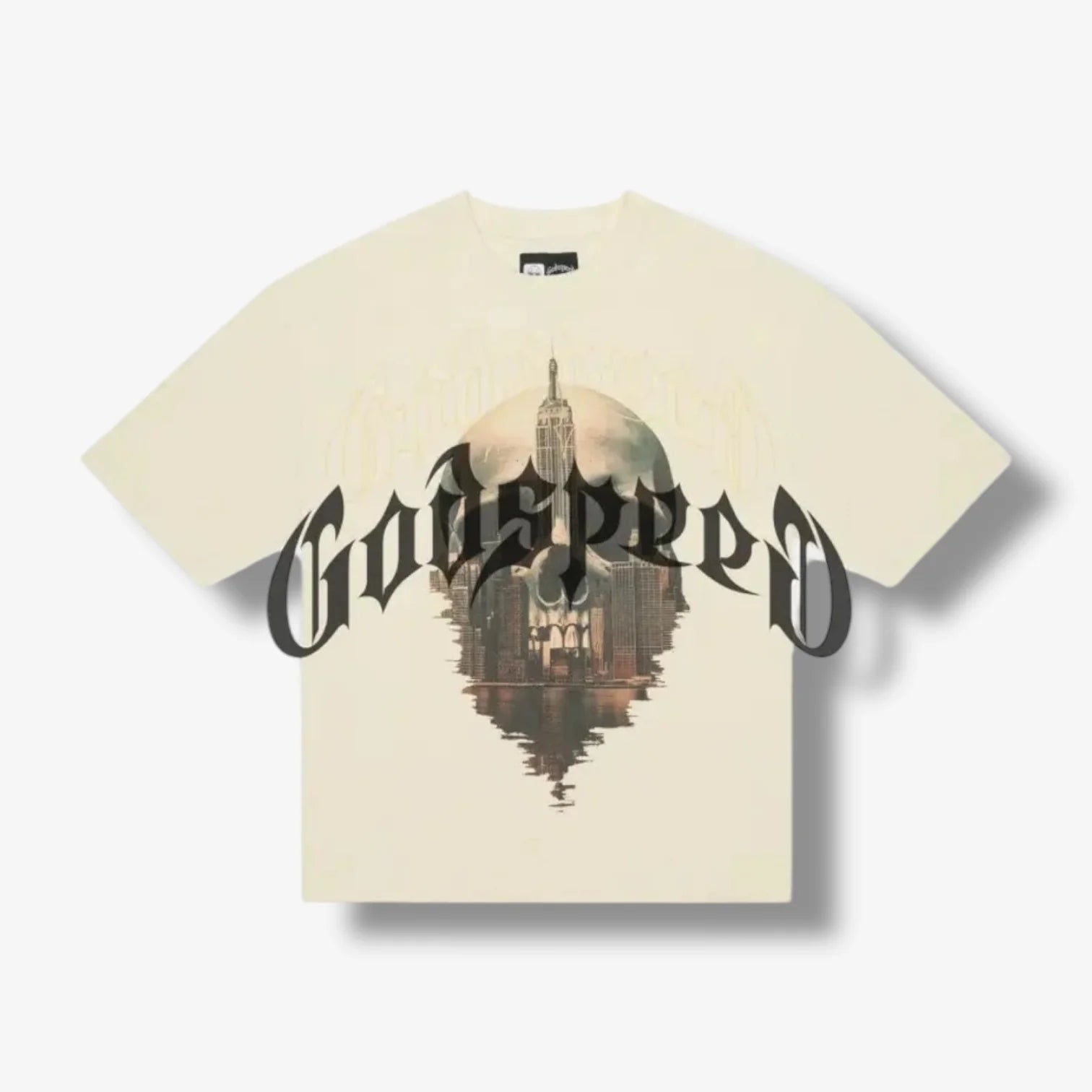 Godspeed Skyline t shirt- bone