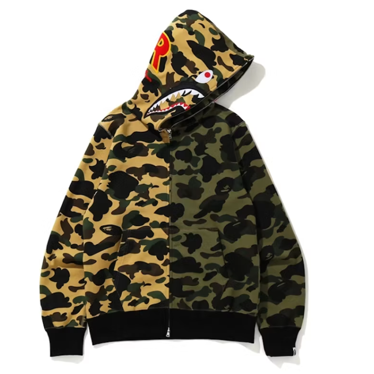 BAPE 1st Camo Half Shark Full Zip Hoodie