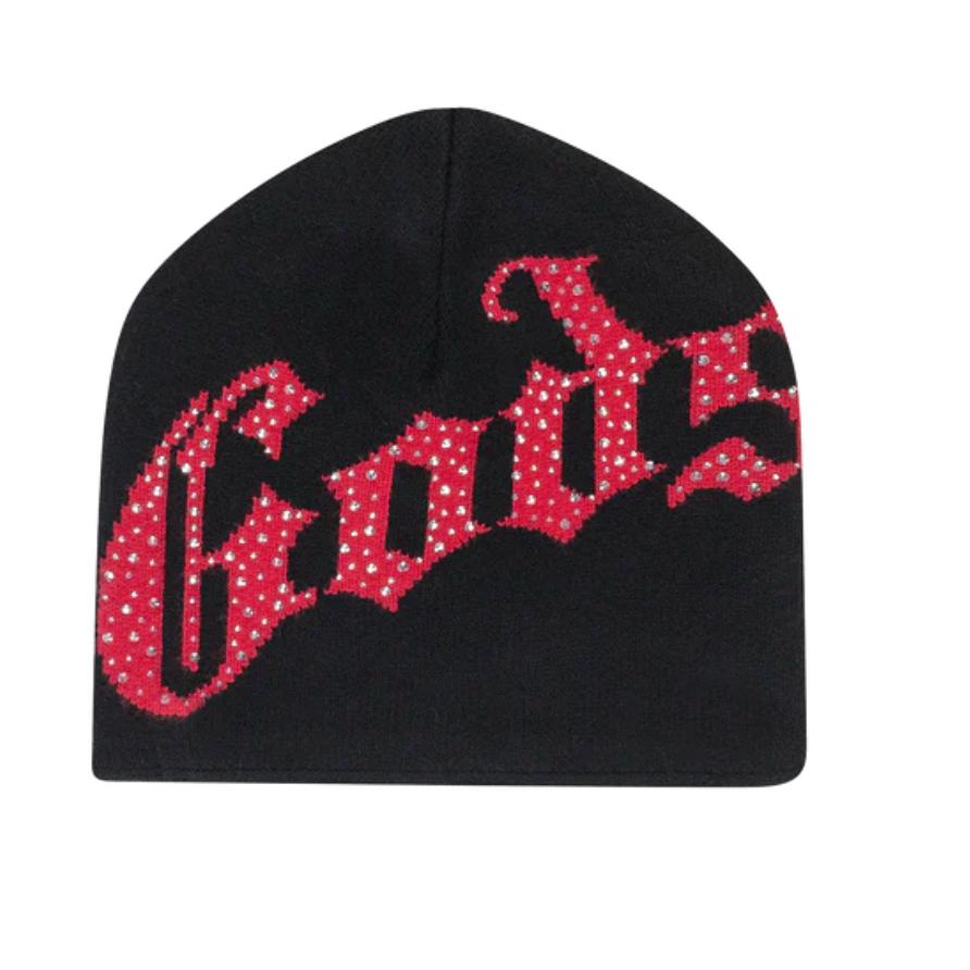 Godspeed OG Logo Studded Beanie Boom (Black/Red)