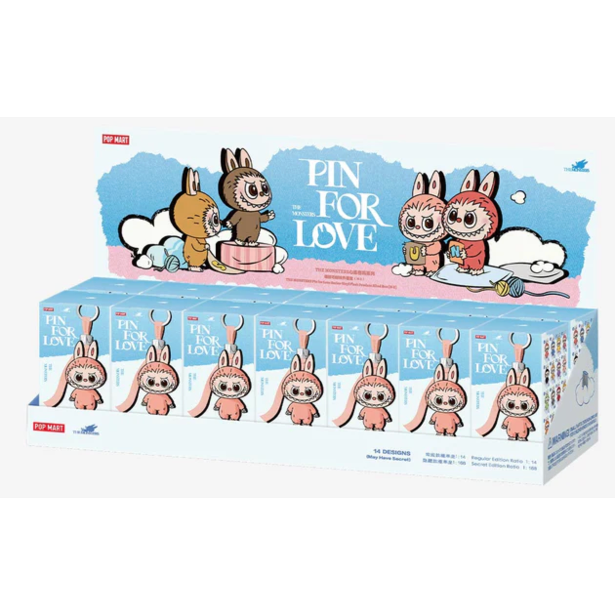 Pop Mart Labubu The Monsters Pin for Love Series Vinyl Plush Pendant (N-Z) Sealed BLIND