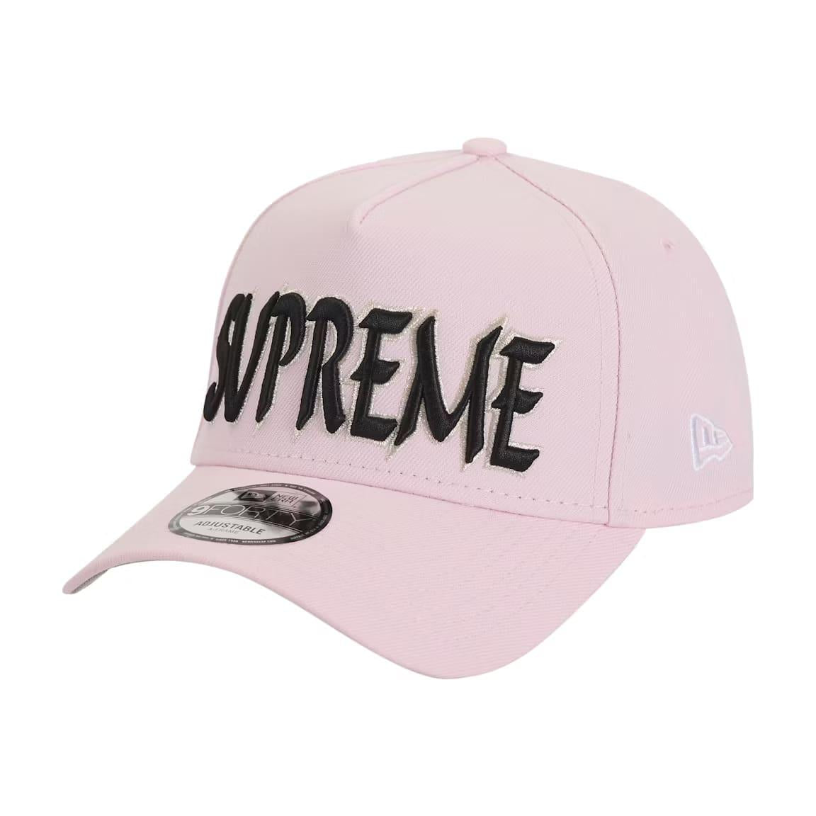 Supreme Sharp Spellout Adjustable New Era Cap Pink