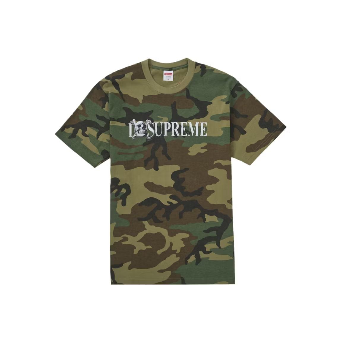 Supreme Skull Tee Woodland Camo