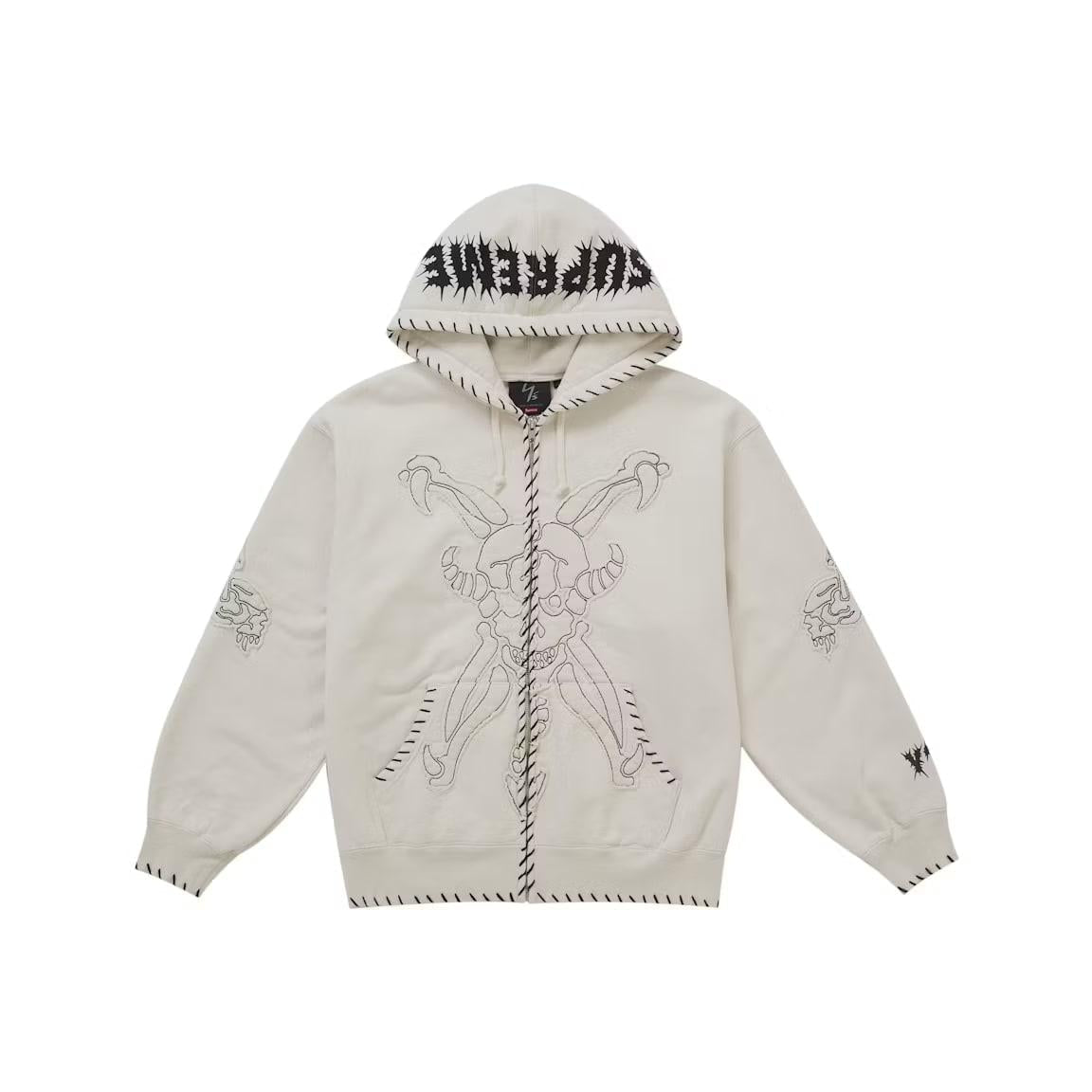 Supreme Y's by Yohji Yamamoto Zip Up Hooded Sweatshirt Natural