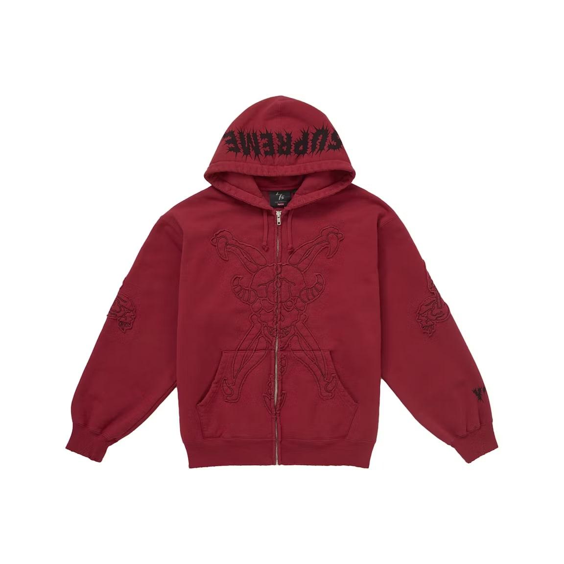 Supreme Y's by Yohji Yamamoto Zip Up Hooded Sweatshirt Red
