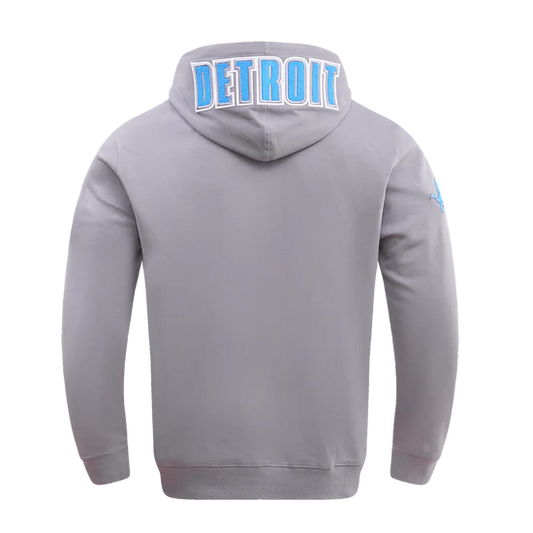 NFL DETROIT LIONS CLASSIC CHENILLE MEN'S DK PO HOODIE 'Grey'