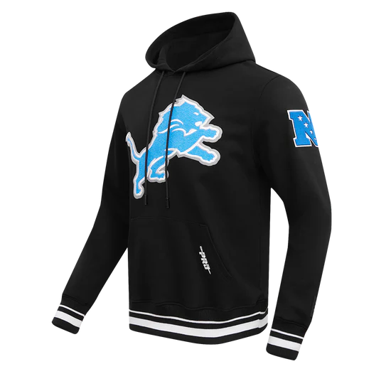 Pro Standard - NFL DETROIT LIONS MASHUP MEN'S RIB PULLOVER HOODIE - Black