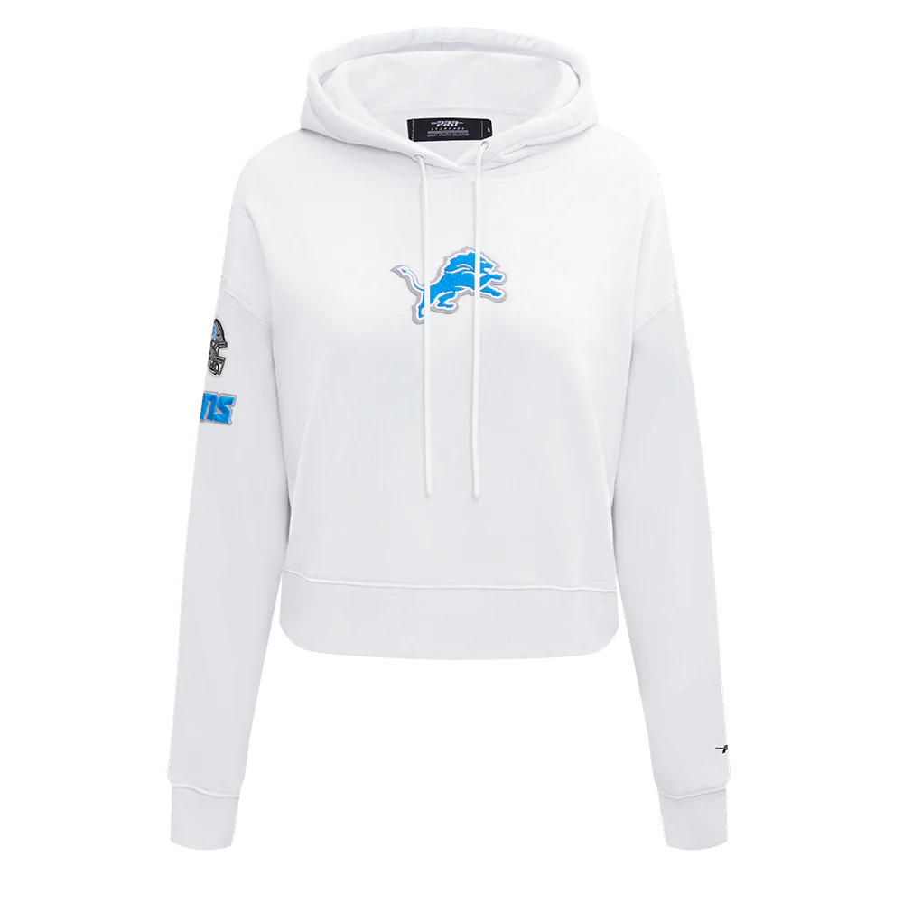Pro Standard - NFL DETROIT LIONS CLASSIC WOMEN'S CROPPED PO HOODIE - White
