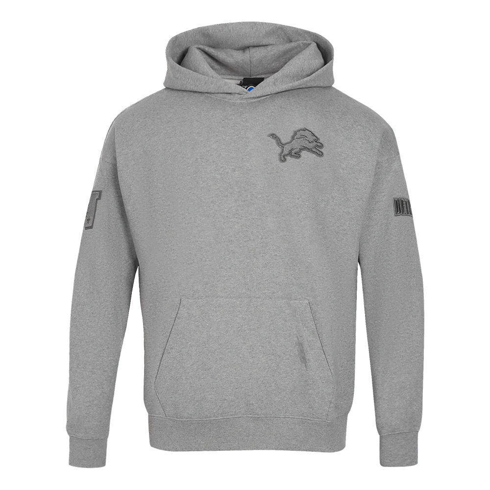 NFL DETROIT LIONS NEUTRAL MEN'S DROP SHOULDER PO HOODIE
