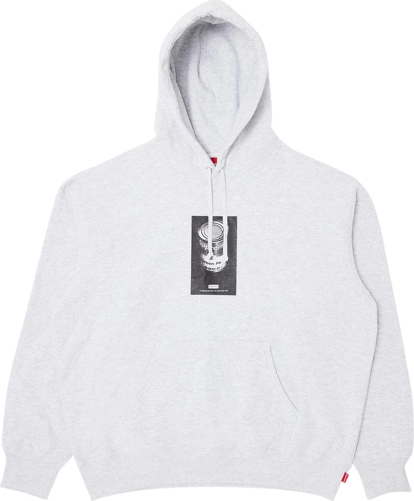 Supreme Soup Can Hooded Sweatshirt Heather Grey