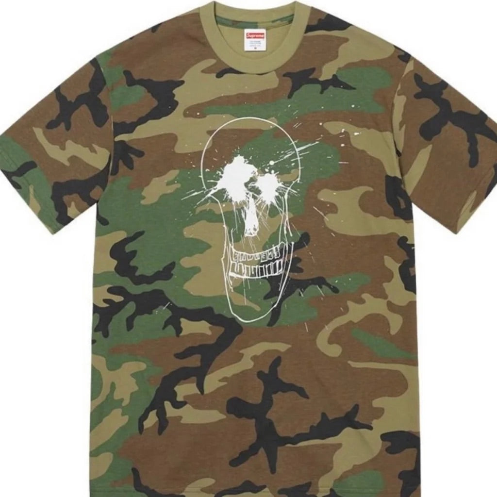 Supreme - Ralph Steadman Skull Tee Woodland Camo