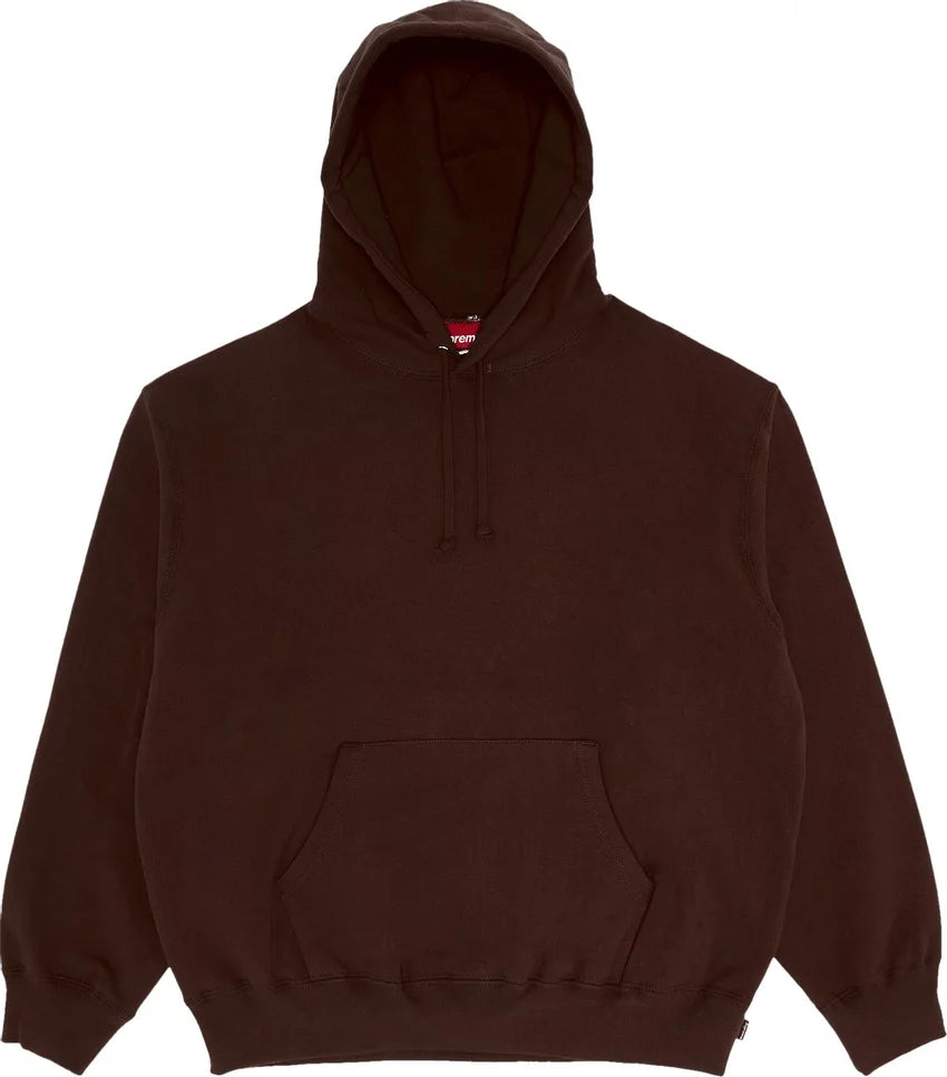 Supreme Satin Applique Hooded Sweatshirt (FW24) Brown