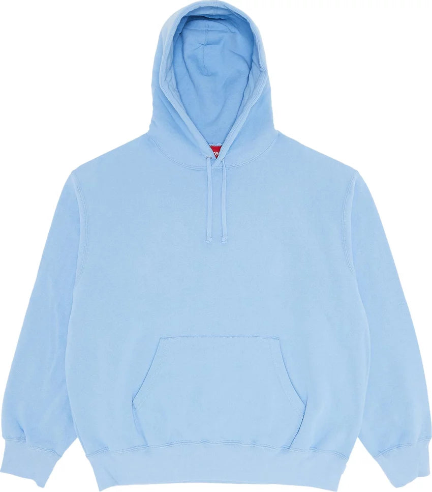 Supreme Satin Applique Hooded Sweatshirt (FW24) - Light Blue