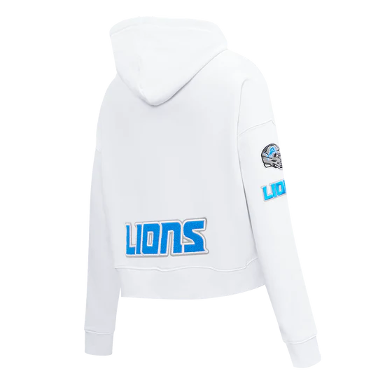 Pro Standard - NFL DETROIT LIONS CLASSIC WOMEN'S CROPPED PO HOODIE - White