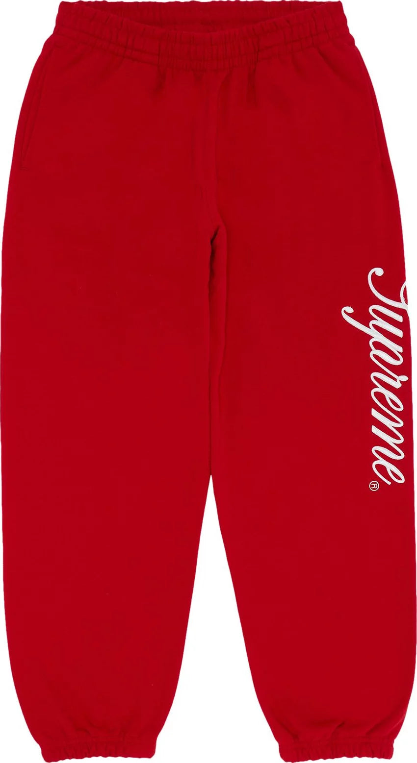 Supreme - Raised Script Sweatpant 'Red'