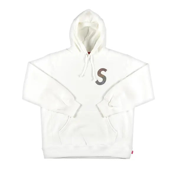 Supreme x Swarovski S Logo Hooded Sweatshirt 'White'