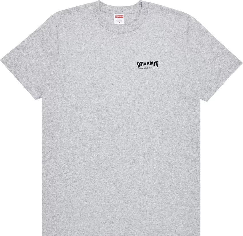 Supreme x Thrasher Cross Tee 'Heather Grey'