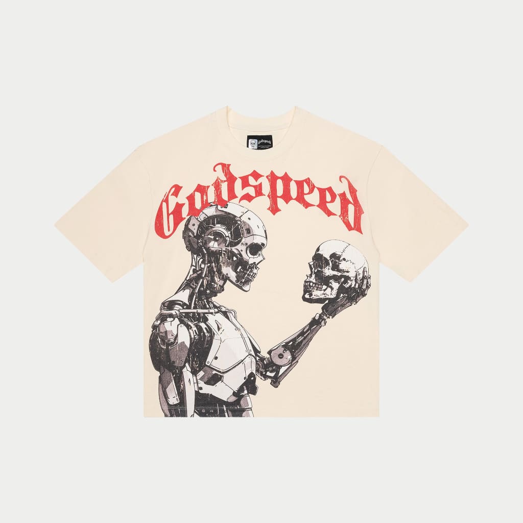 Mankind vs Ai T-Shirt (Bone/red)