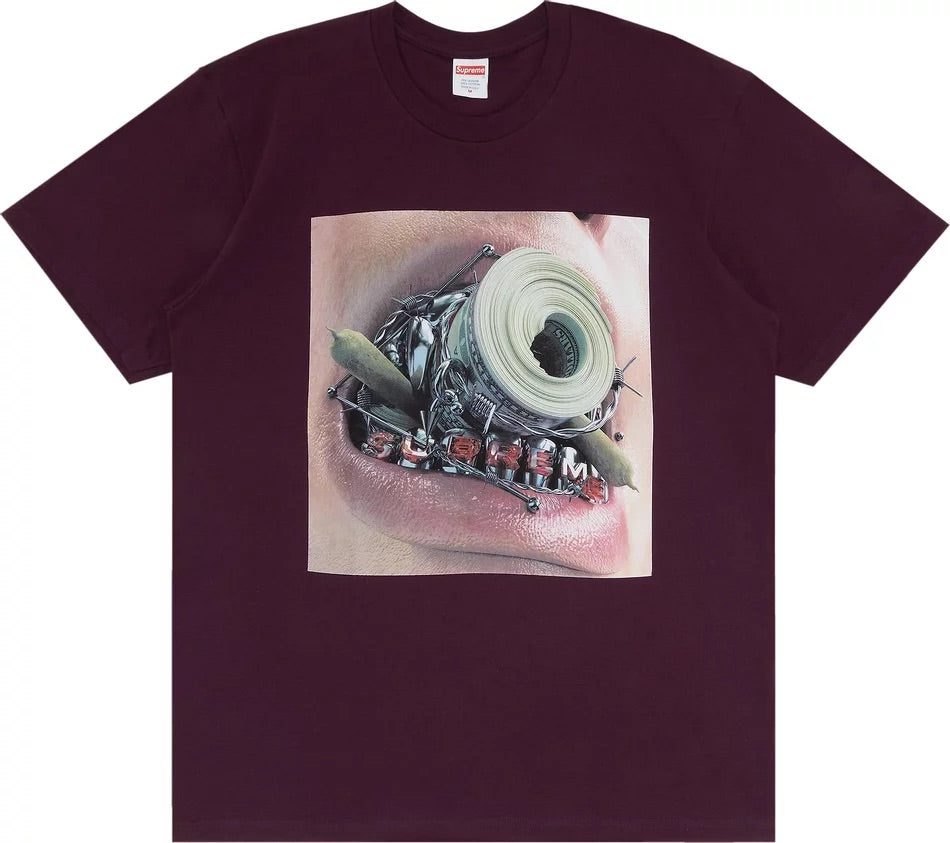 Supreme - Braces Tee 'Eggplant'