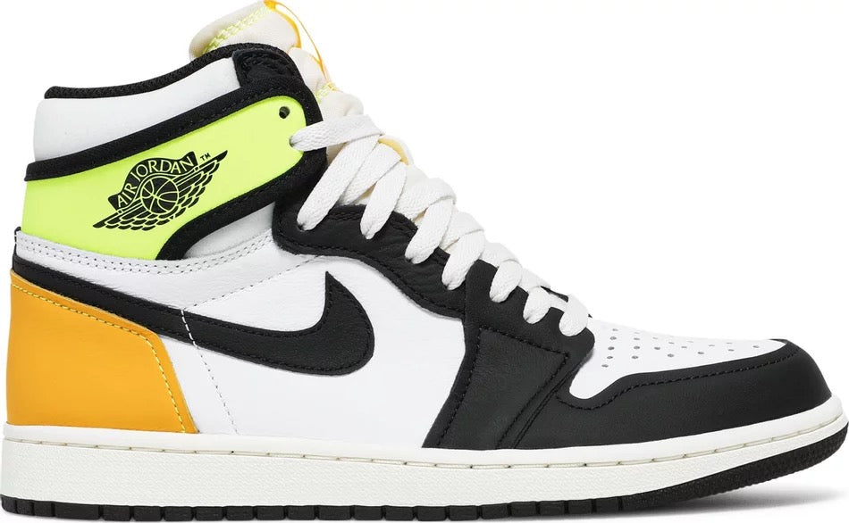 Jordan 1 Retro High White Black Volt University Gold - 555088-118