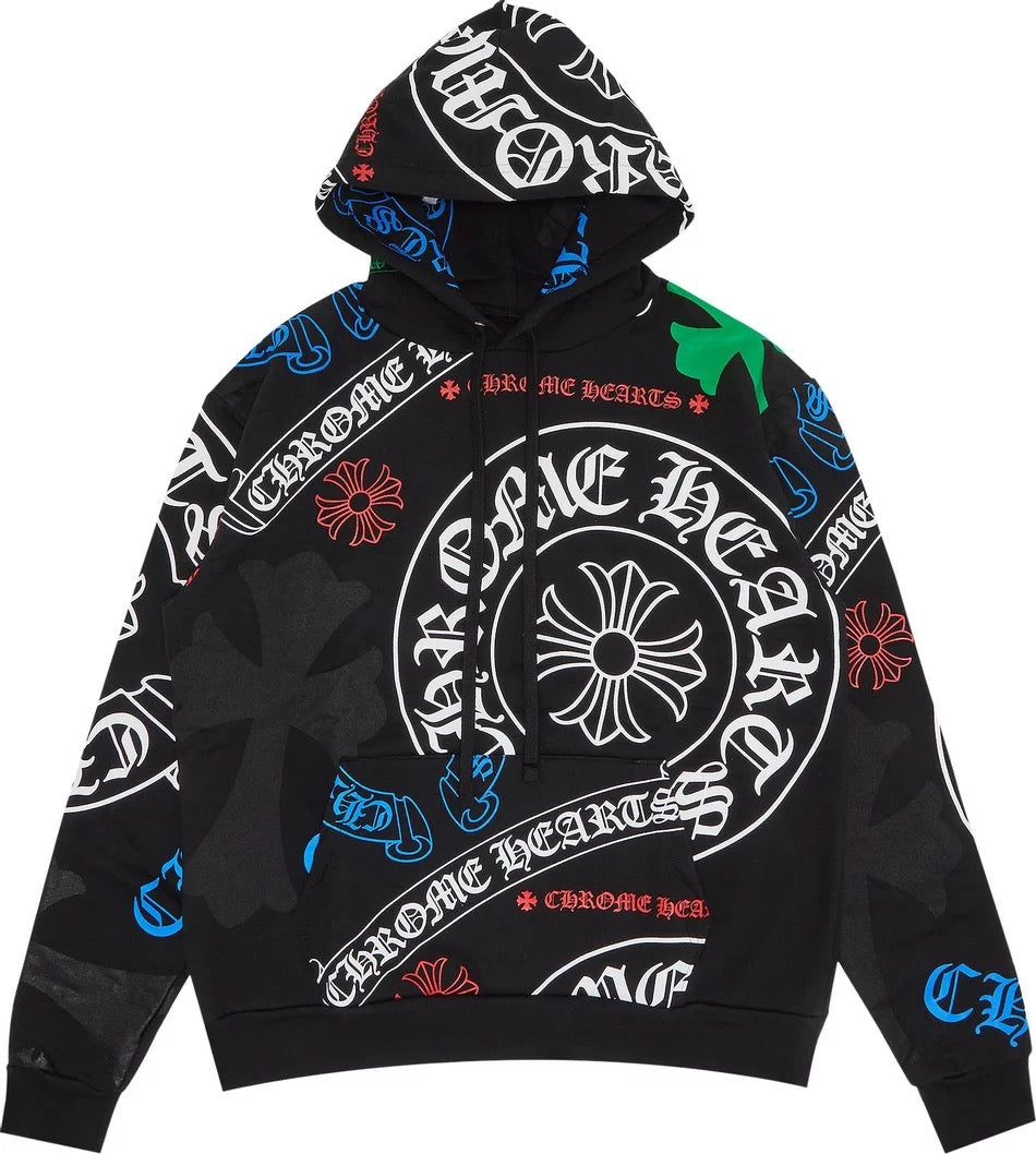 Chrome Hearts - Stencil Hoodie 'Black/Multicolor'