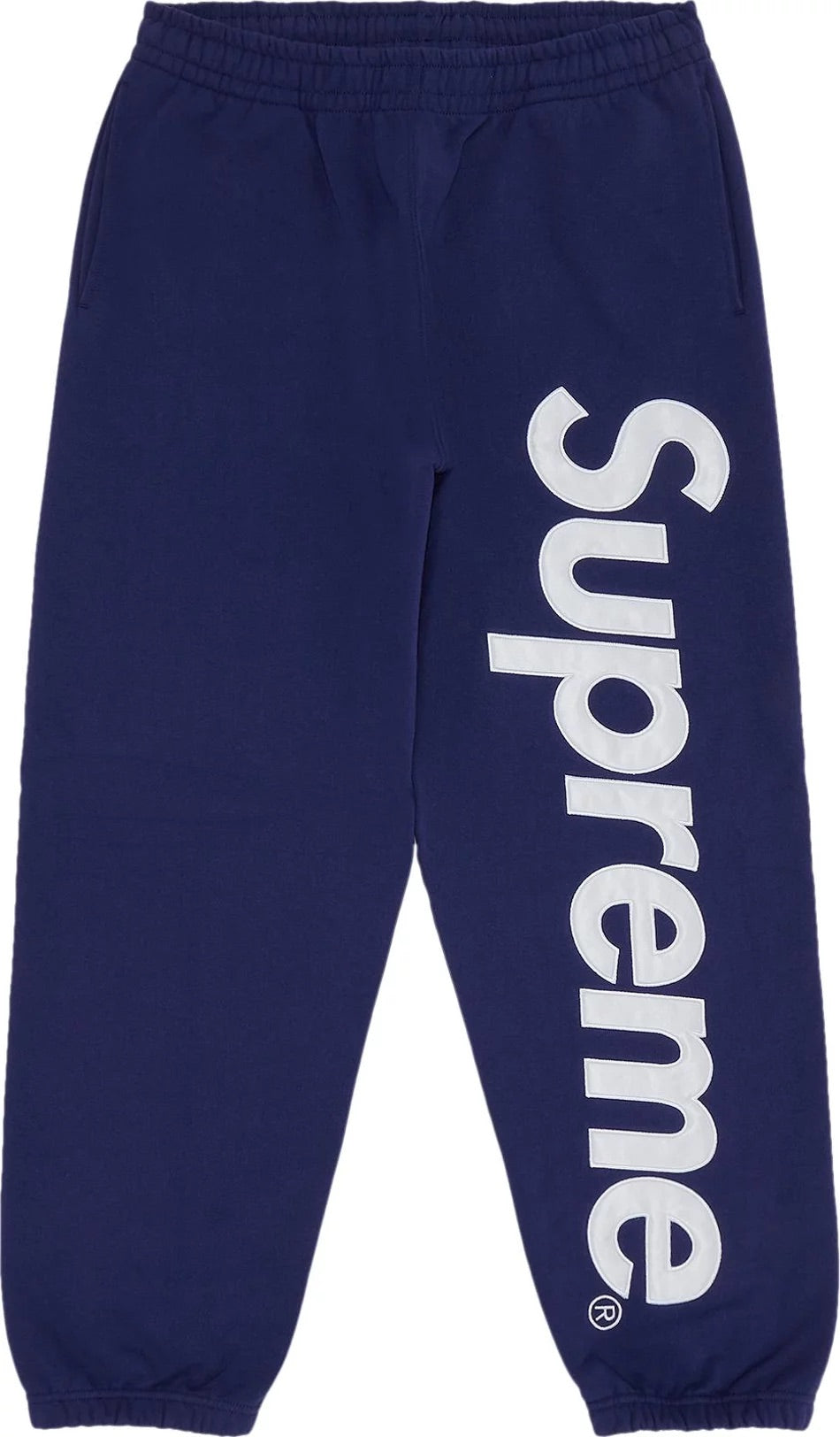 Supreme - Satin Appliqu Sweatpant 'Washed Navy'