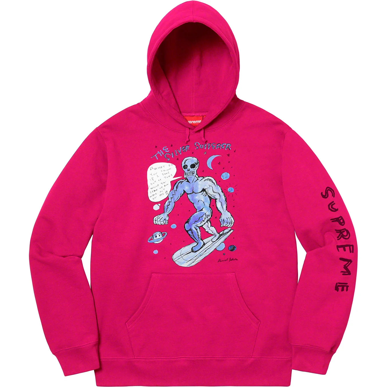 Supreme - Daniel Johnston Hooded Sweatshirt 'Fuchsia'