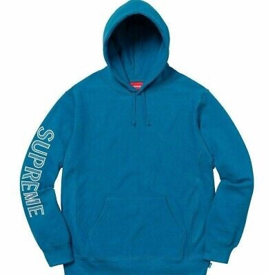 Supreme - Sleeve Embroidery Hooded Sweatshirt 'Dark Aqua'