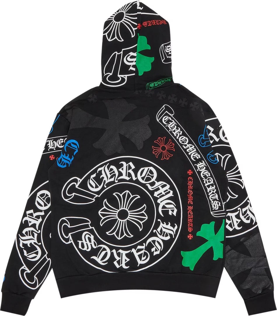 Chrome Hearts - Stencil Hoodie 'Black/Multicolor'